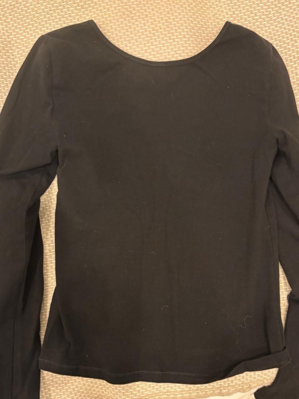 Black Long-Sleeve Women's Boat neck Top